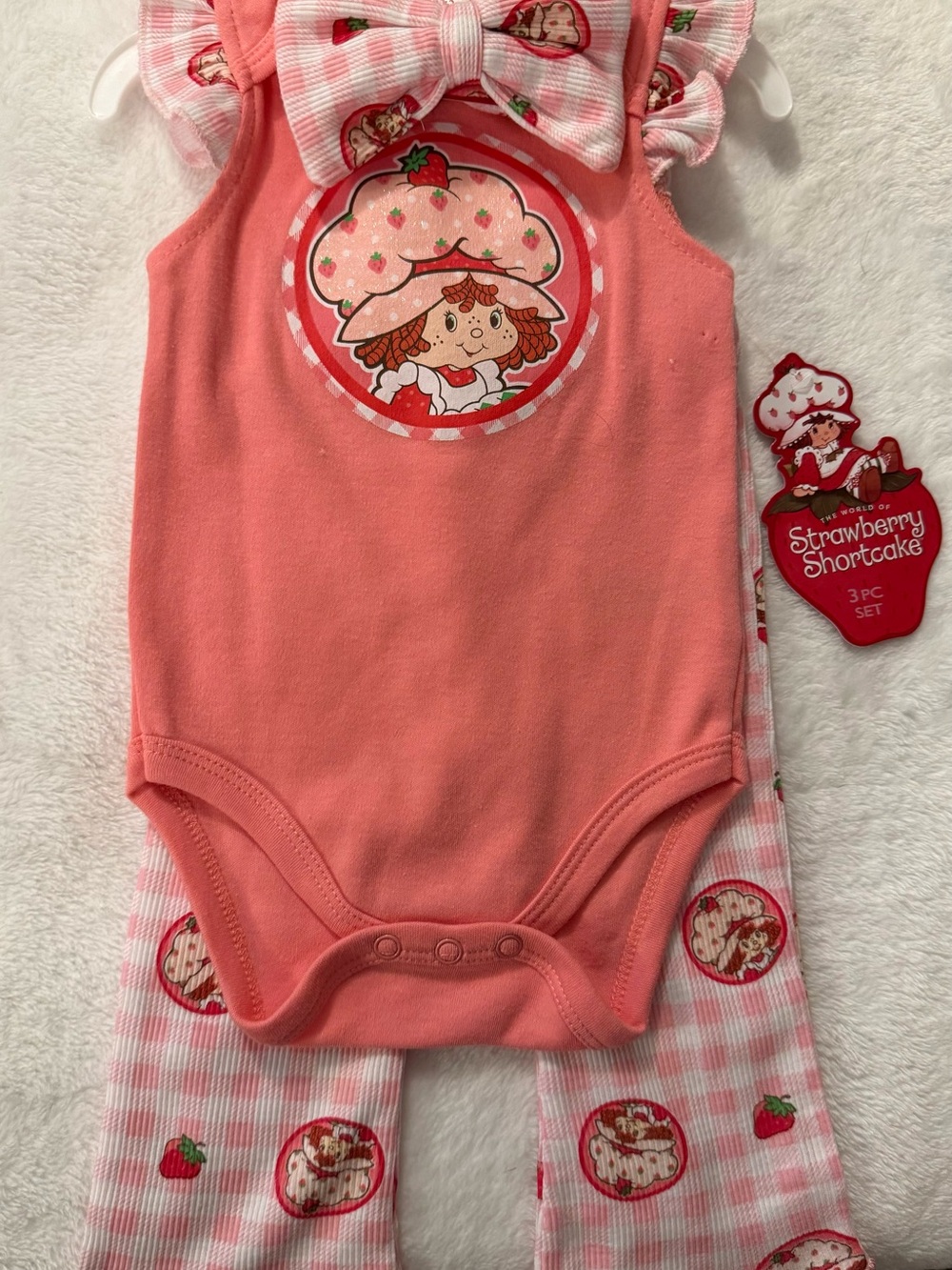 Strawberry Shortcake Coral Baby 3-piece Set